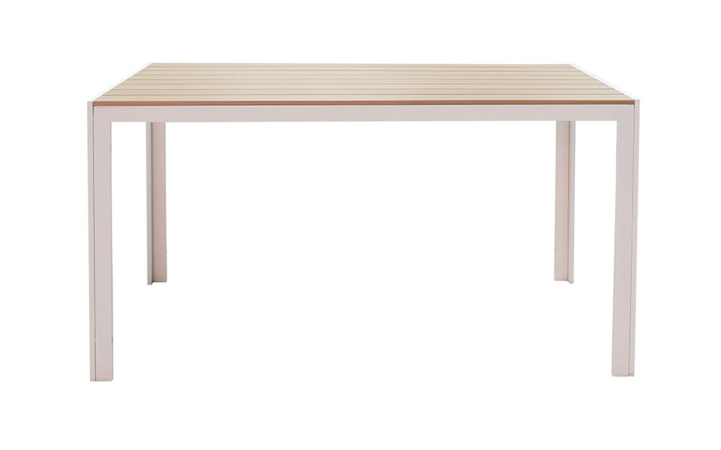 Kerti asztal Pilara, natúr + fehér  2