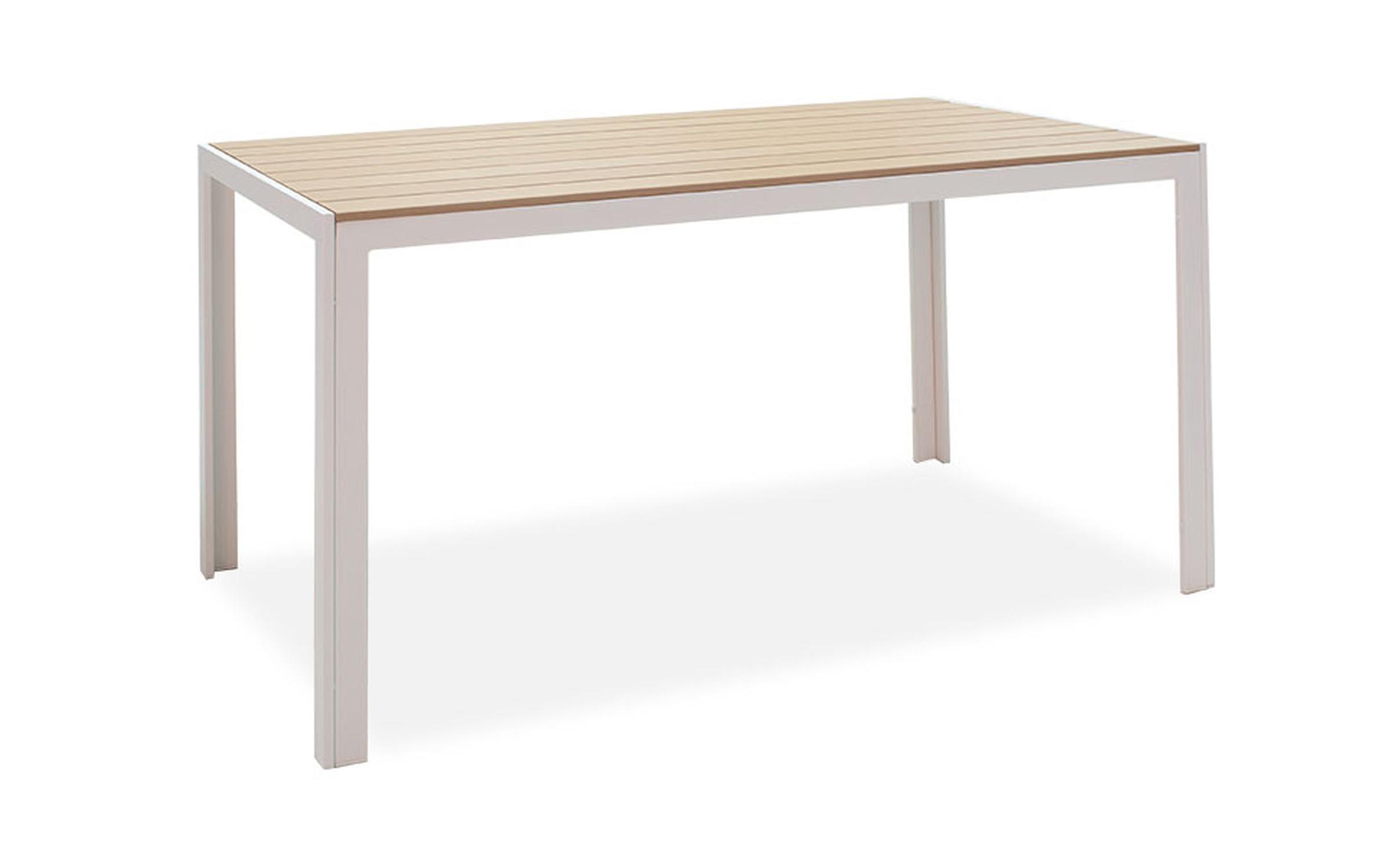 Kerti asztal Pilara, natúr + fehér  1