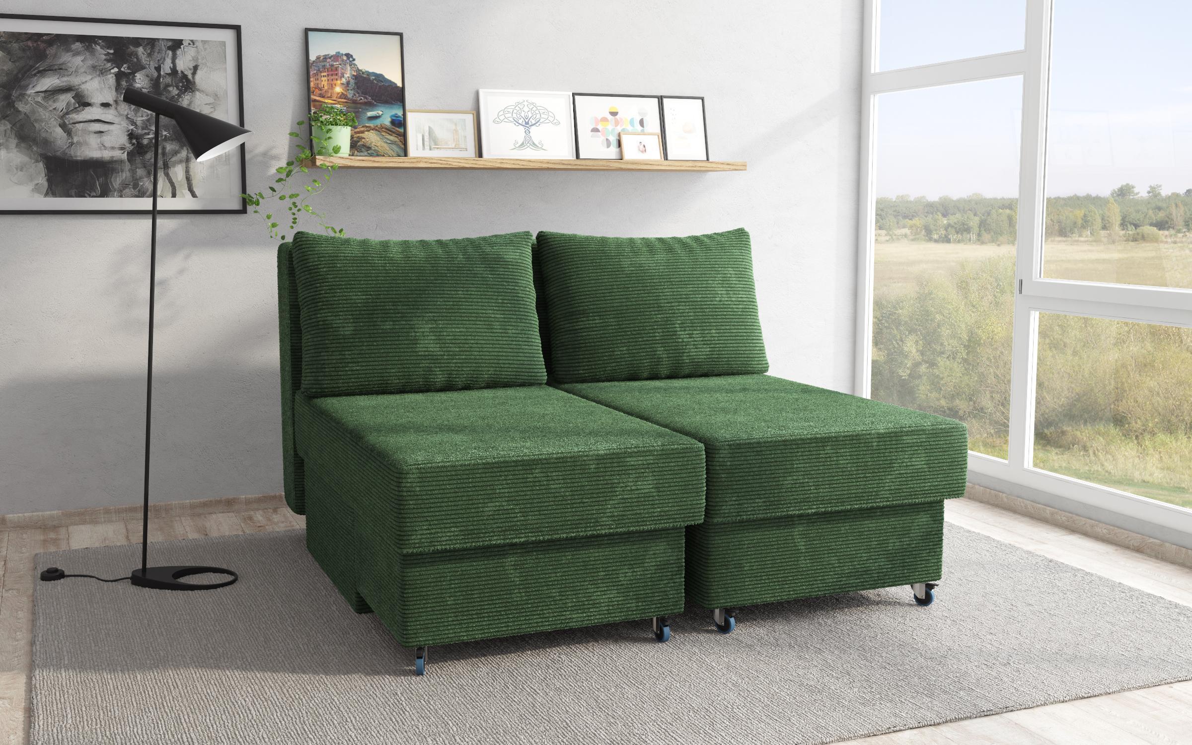 Kihúzható kanapé Boni, zöld  5