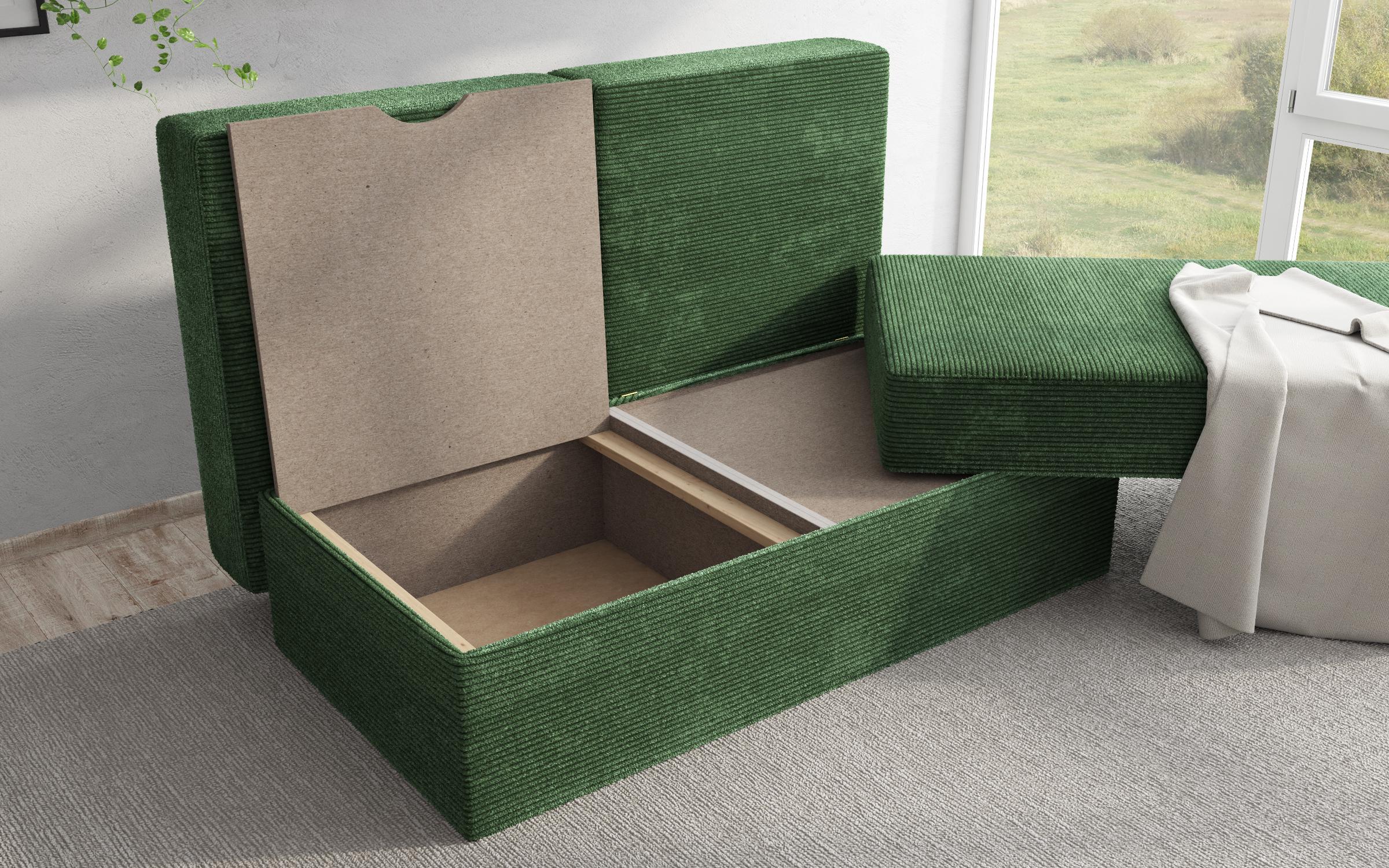 Kihúzható kanapé Boni, zöld  6