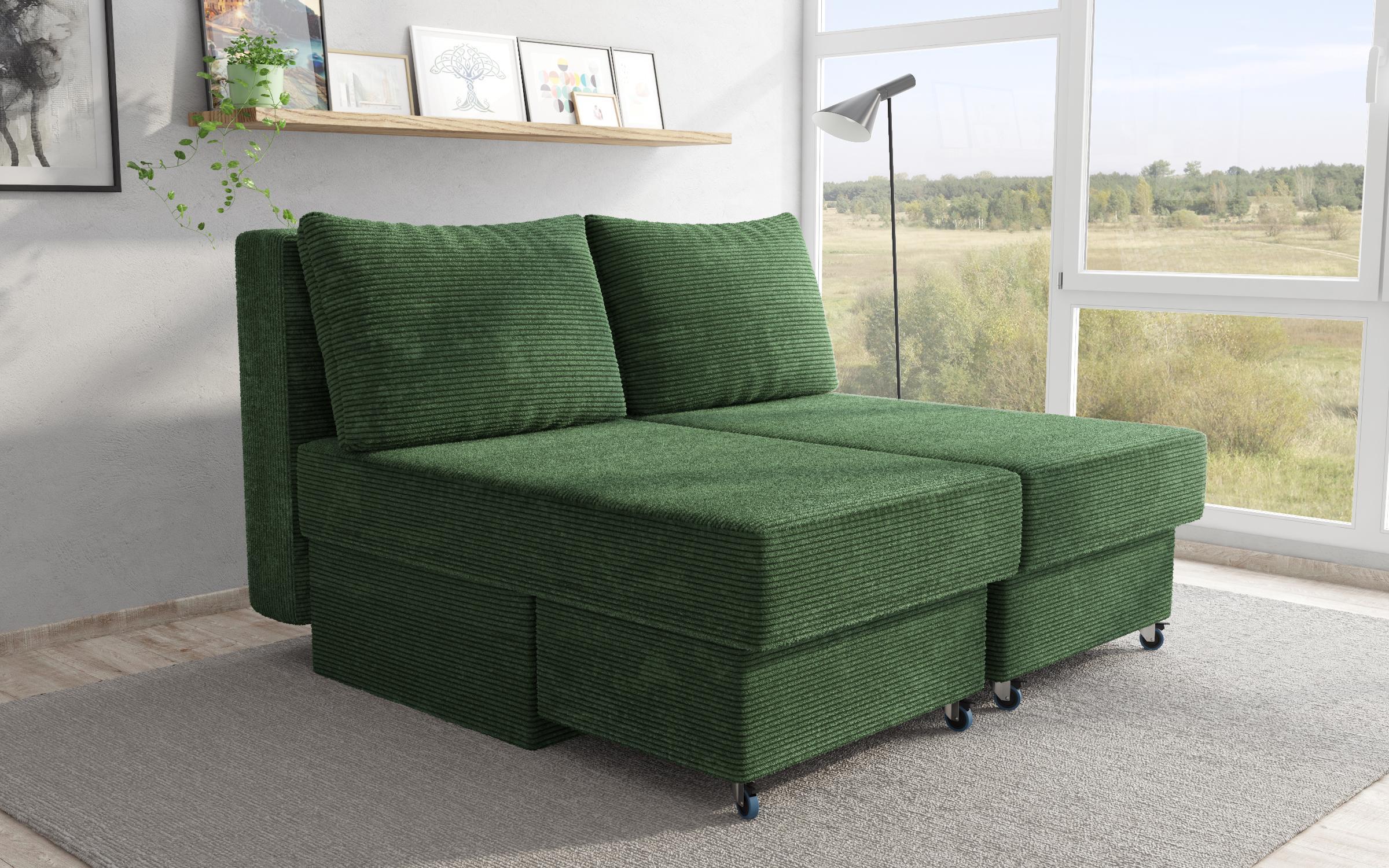 Kihúzható kanapé Boni, zöld  7