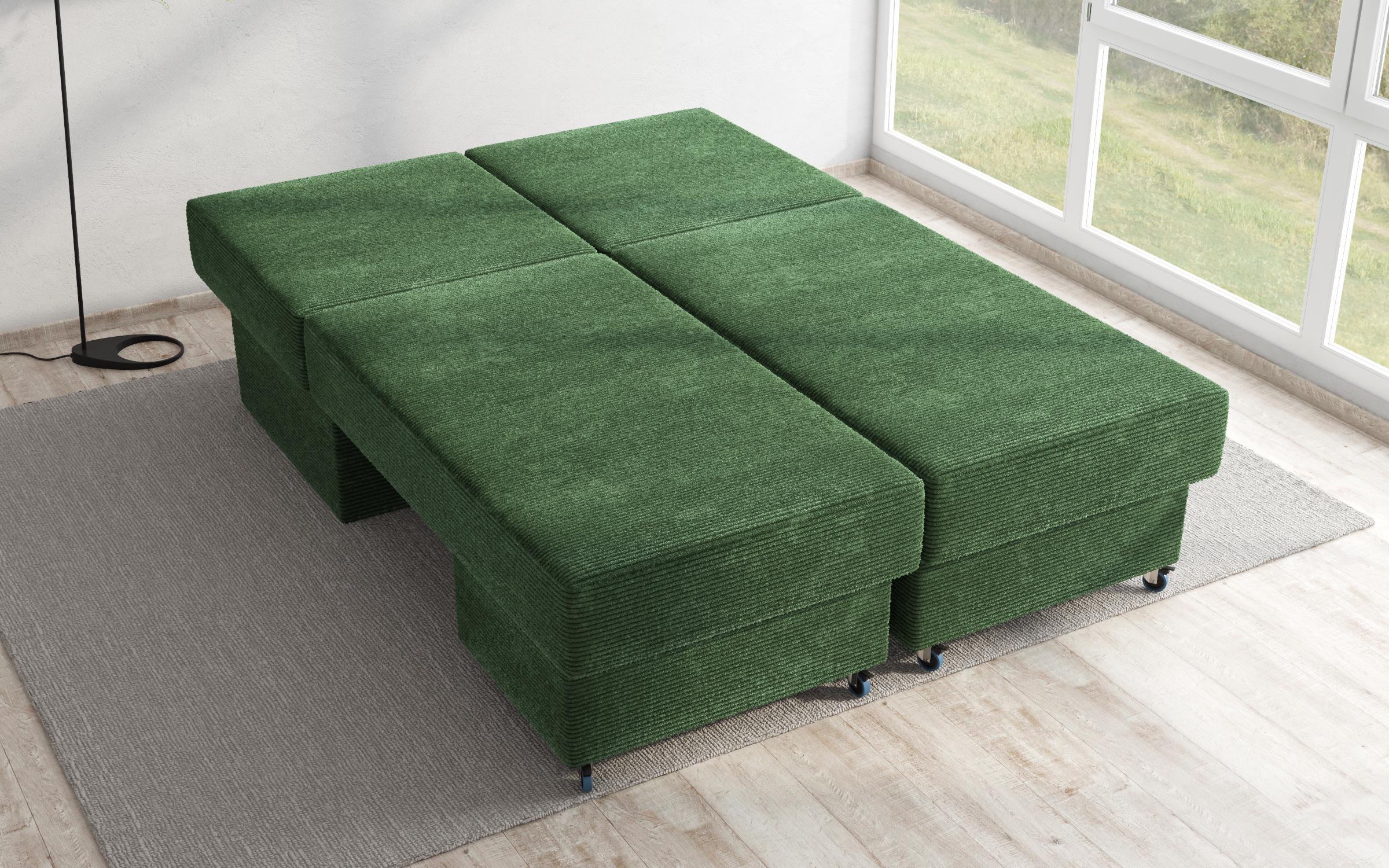 Kihúzható kanapé Boni, zöld  8