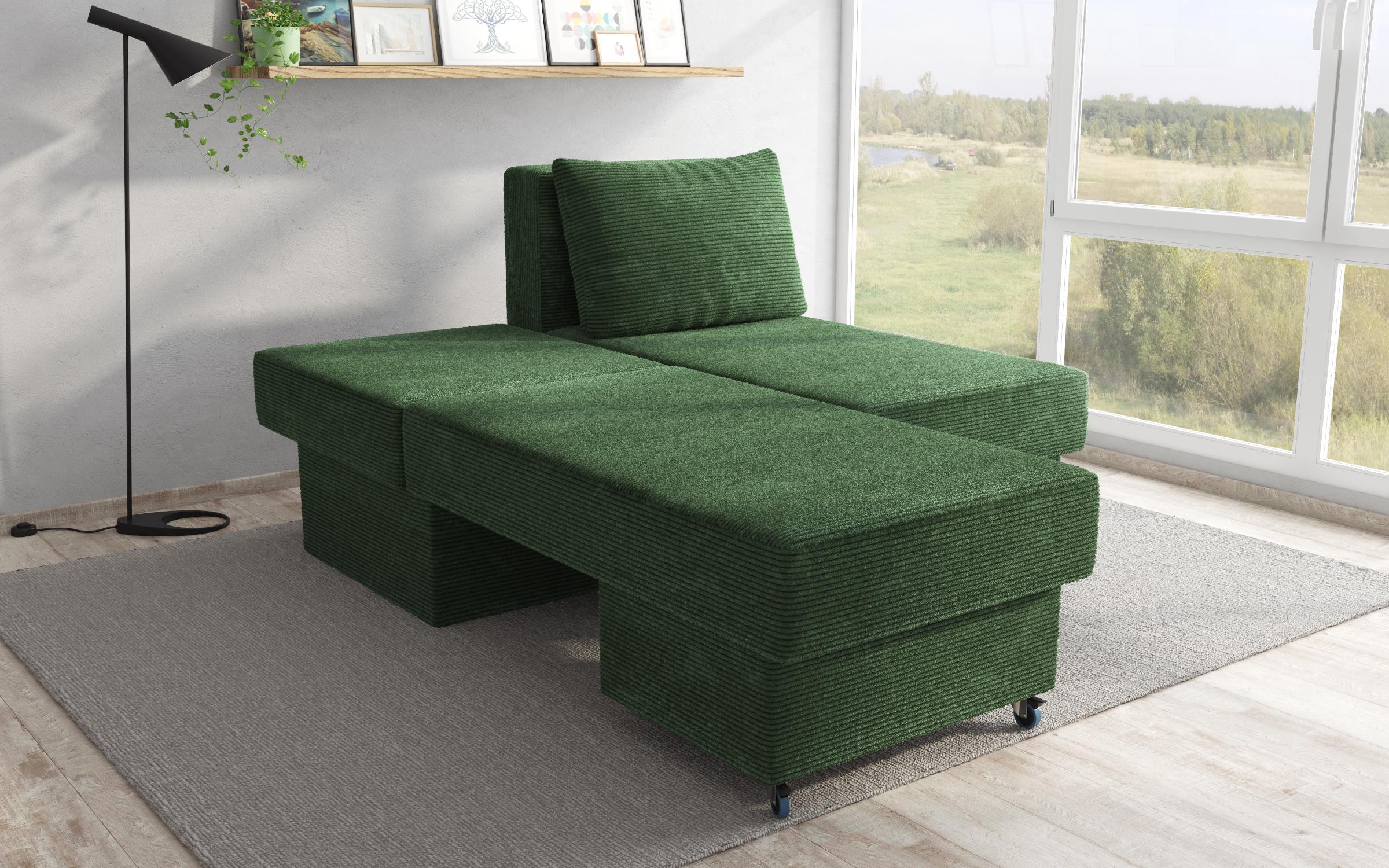 Kihúzható kanapé Boni, zöld  9