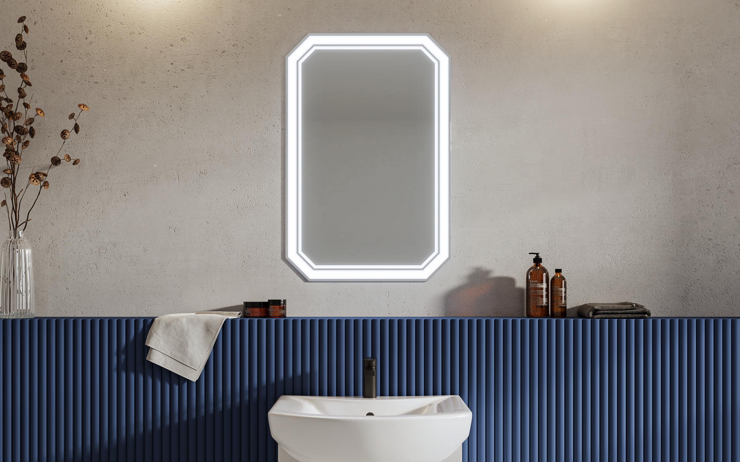 Fürdőszoba tükör LED világítással,   1