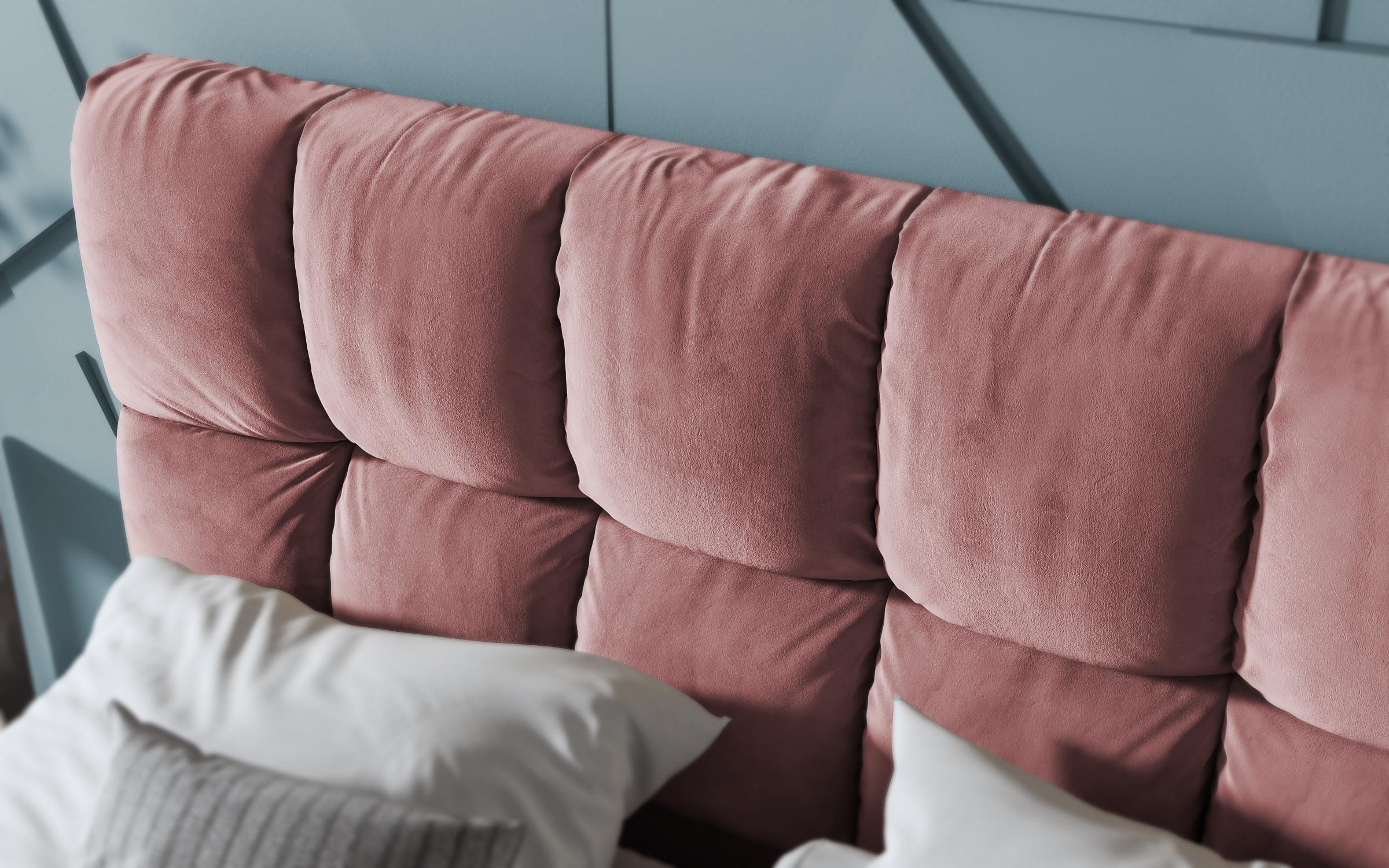 Luxus faranciaágy Fiorela + matrac 160/200, rózsaszín  6